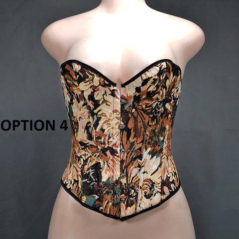 New Monet Oil Painting Style Spice Girl Fish Bone Buckle Short Bustier Corset CODE: KAR2793