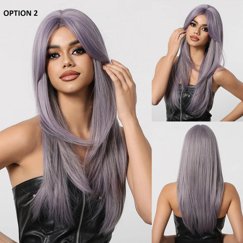 Long Straight Layered Hair Natural Synthetic Heat Resistant Wig CODE: KAR2796