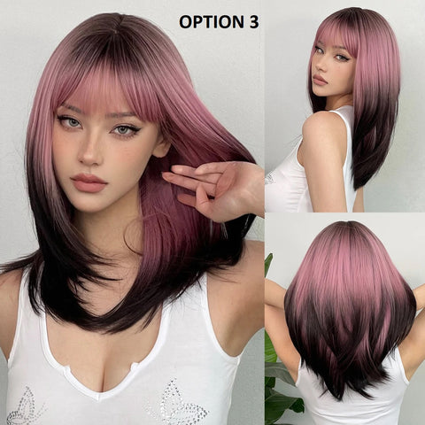 Long Straight Layered Hair Natural Synthetic Heat Resistant Wig CODE: KAR2796