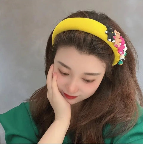 Candycat 4 Styles Colorful Sponge Bear Plush Hairbands CODE: KAR2798