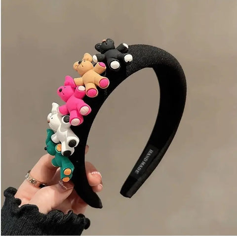 Candycat 4 Styles Colorful Sponge Bear Plush Hairbands CODE: KAR2798