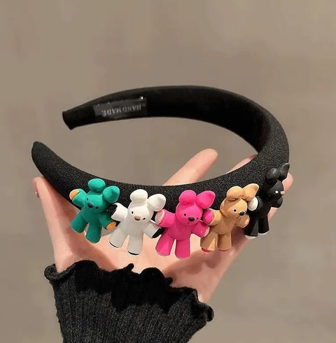 Candycat 4 Styles Colorful Sponge Bear Plush Hairbands CODE: KAR2798