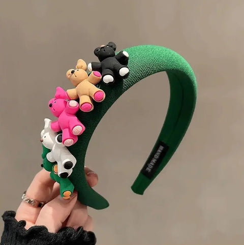 Candycat 4 Styles Colorful Sponge Bear Plush Hairbands CODE: KAR2798