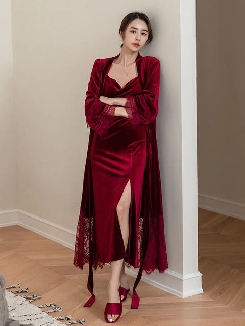 New Sexy Long Sleeve Lace Robe Kimono Pajamas Sleepwear CODE: KAR2805