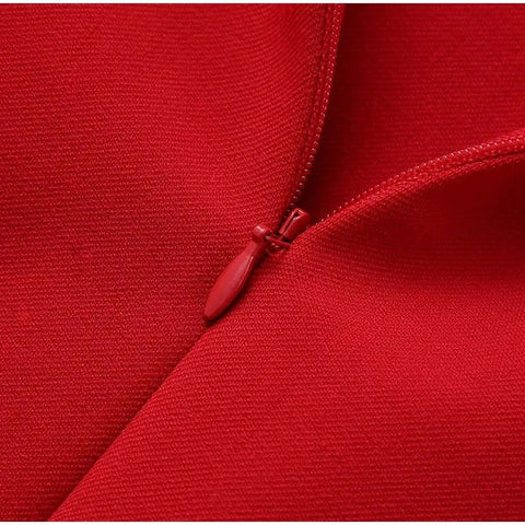 Sexy Elegant Double-breasted Split Front Off Shoulder Strap Midi Dress CODE: KAR2811
