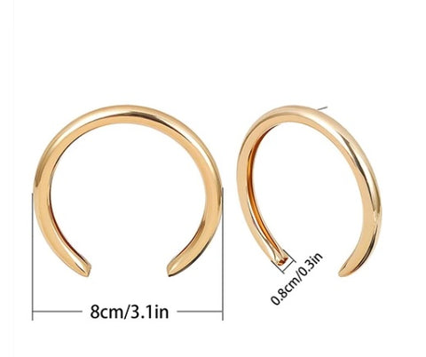 New Fashion Trend Exaggerated Geometric Semicircle Simple Earring CODE: KAR2832
