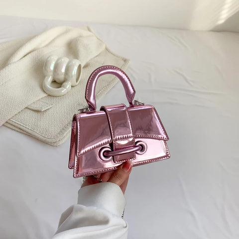 Luxury Designer Fashion Bright Surface Flap Buckle Shoulder Bag CODE: KAR2835