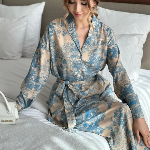 New Fashionable Graffiti Printed Long Sleeved Two-Piece Set CODE: KAR2839