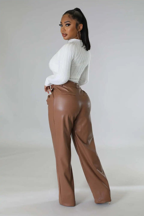 Simple Casual Sweet High-end High Waist Long Wide Leg Pant CODE: KAR2841