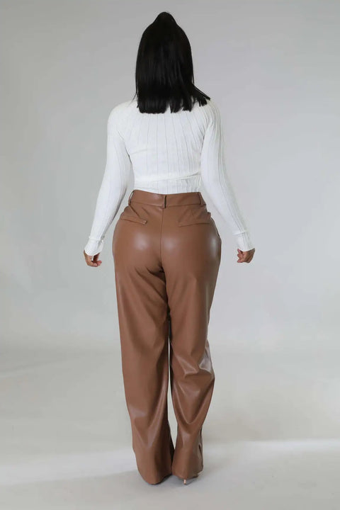 Simple Casual Sweet High-end High Waist Long Wide Leg Pant CODE: KAR2841