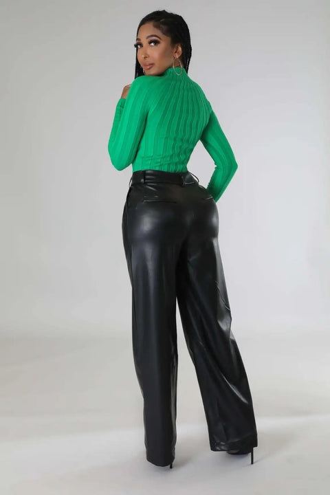 Simple Casual Sweet High-end High Waist Long Wide Leg Pant CODE: KAR2841