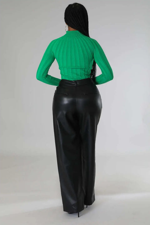 Simple Casual Sweet High-end High Waist Long Wide Leg Pant CODE: KAR2841