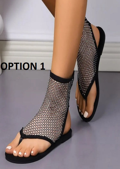New Round Toe Short Water Diamond Sexy Flat CODE: KAR2849