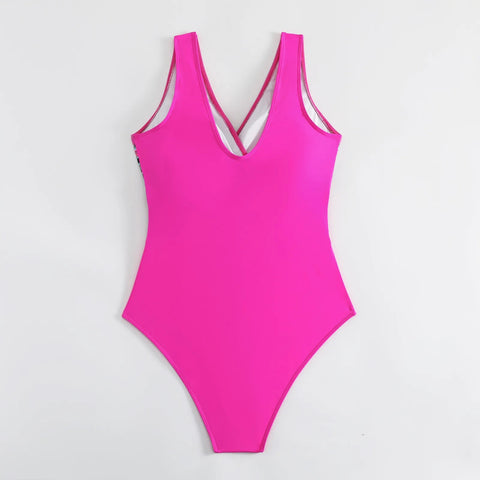 Summer Printed One Piece Swimsuit With Beach Skirt Swimwear CODE: KAR2851