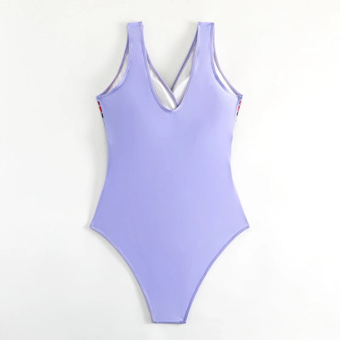 Summer Printed One Piece Swimsuit With Beach Skirt Swimwear CODE: KAR2851