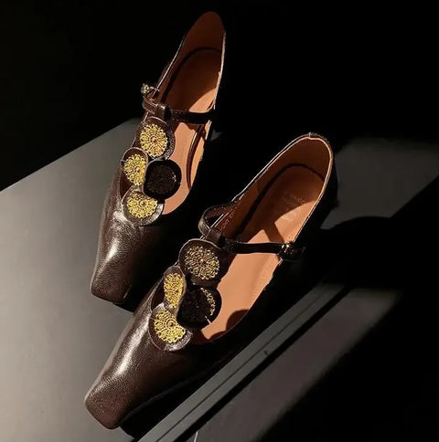 New Summer Designer Chunky Flower High Heel CODE: KAR2854