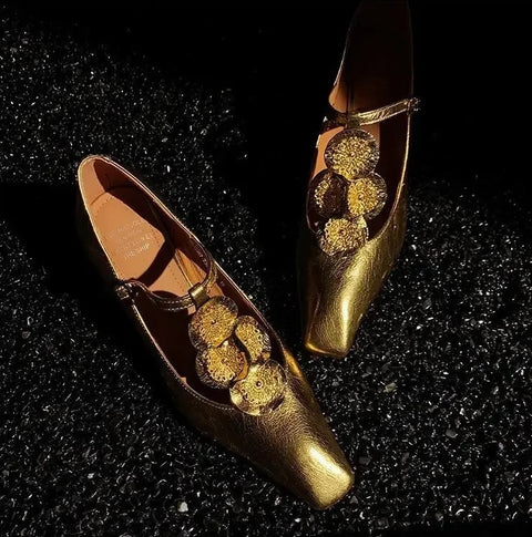 New Summer Designer Chunky Flower High Heel CODE: KAR2854