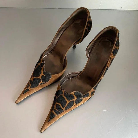 New Sexy Designer Leopard Pointed Toe High Heel CODE: KAR2855