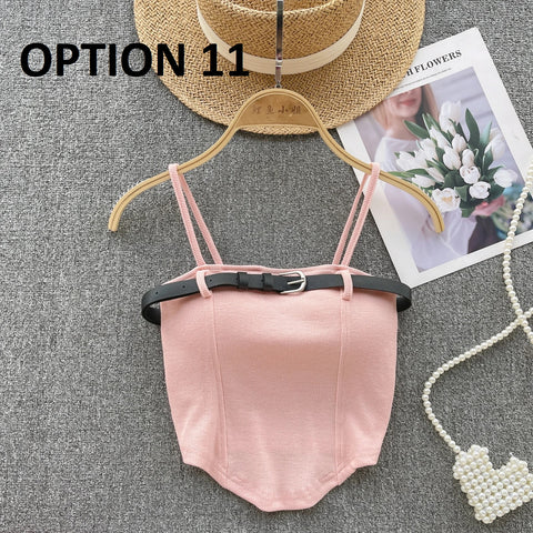 Sexy Knitted Camis Summer Irregularity Crochet Tank Top CODE: KAR2856