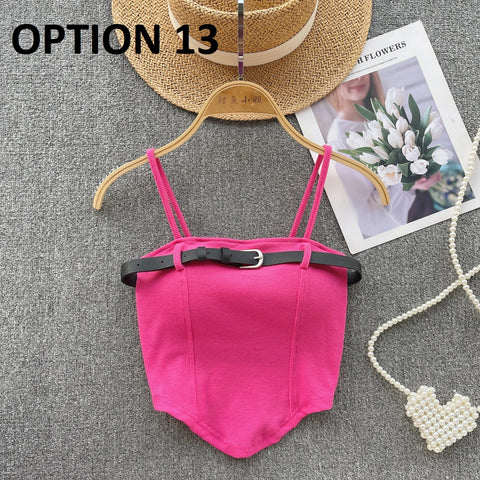 Sexy Knitted Camis Summer Irregularity Crochet Tank Top CODE: KAR2856