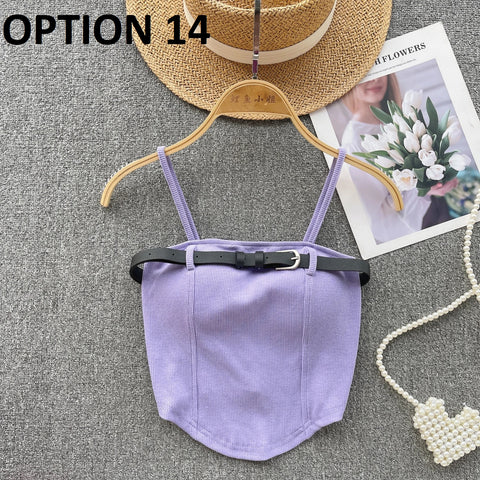 Sexy Knitted Camis Summer Irregularity Crochet Tank Top CODE: KAR2856