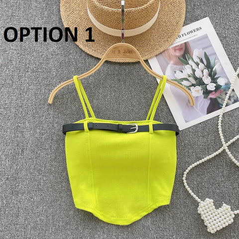 Sexy Knitted Camis Summer Irregularity Crochet Tank Top CODE: KAR2856