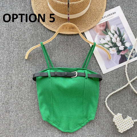 Sexy Knitted Camis Summer Irregularity Crochet Tank Top CODE: KAR2856