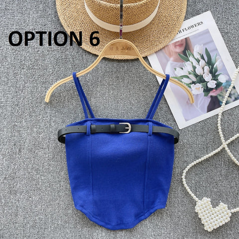 Sexy Knitted Camis Summer Irregularity Crochet Tank Top CODE: KAR2856