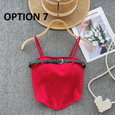 Sexy Knitted Camis Summer Irregularity Crochet Tank Top CODE: KAR2856