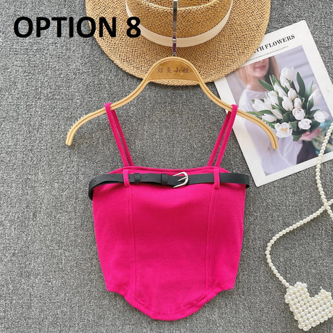 Sexy Knitted Camis Summer Irregularity Crochet Tank Top CODE: KAR2856