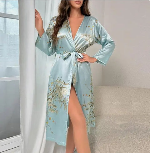 Summer Print Kimono Casual V-Neck Loungewear CODE: KAR2860