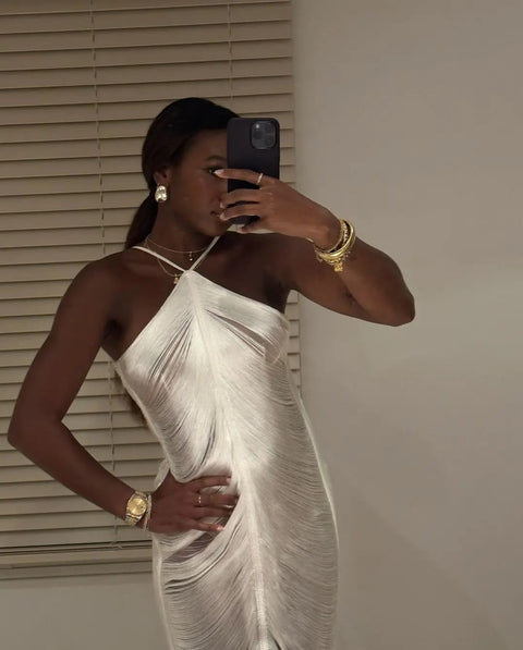 New Sexy Backless Sparkling Off Shoulder Party Dress CODE: KAR2866