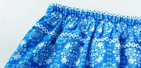 New 3D Flower Printed Swimsuit and Skirt CODE: KAR2869