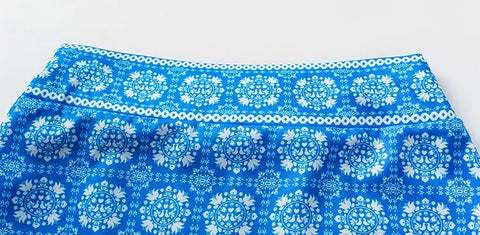 New 3D Flower Printed Swimsuit and Skirt CODE: KAR2869