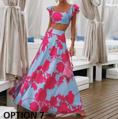 Elegant Boho Print Casual Loose A-line Two-piece Set CODE: KAR2874