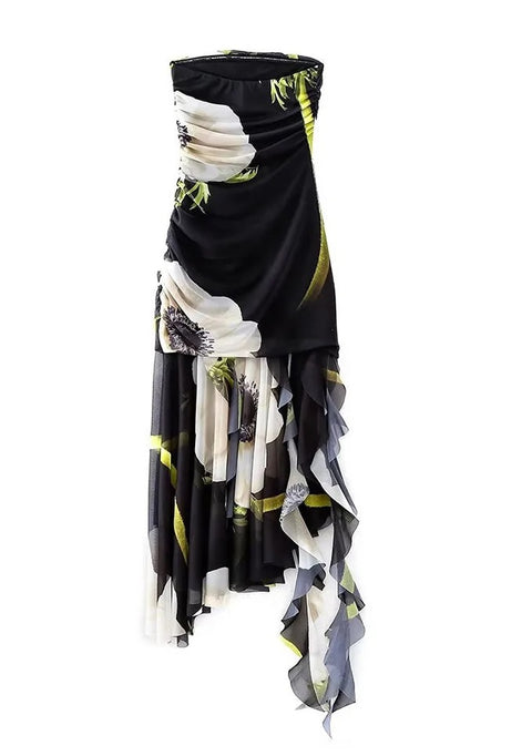 Sexy Summer Floral Print Backless Off Shoulder Dress CODE: KAR2875