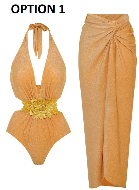Summer New Ruffle Bikini Cover Up Outfit With Skirt Swimwear CODE: KAR2882