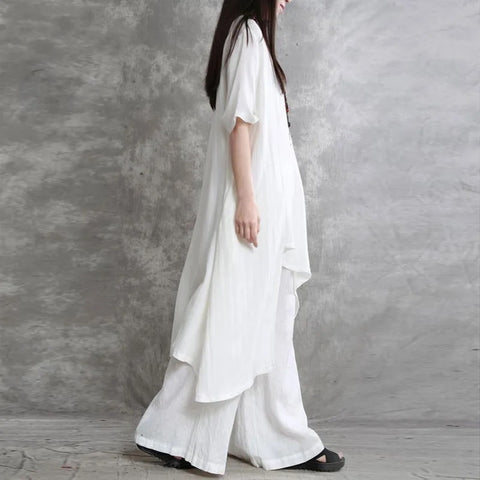 New Short-sleeved O-neck Top and Pant 2-piece Set CODE: KAR2887
