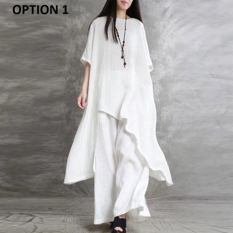 New Short-sleeved O-neck Top and Pant 2-piece Set CODE: KAR2887
