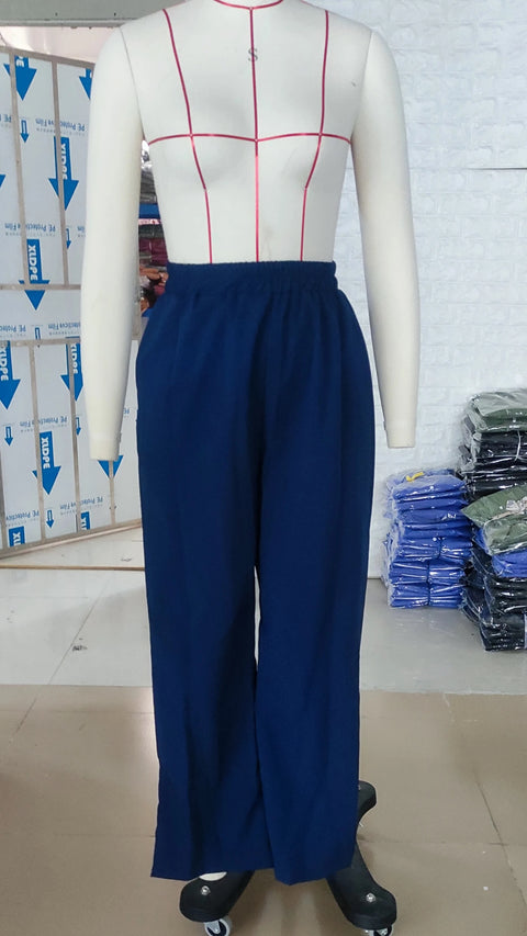 Autumn Fashion Leisure Long Shirt Long Sleeve Robe Wide Leg Pant Set CODE: KAR2888