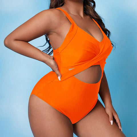 Sexy Solid Color Tight Large Swimwear CODE: KAR2893
