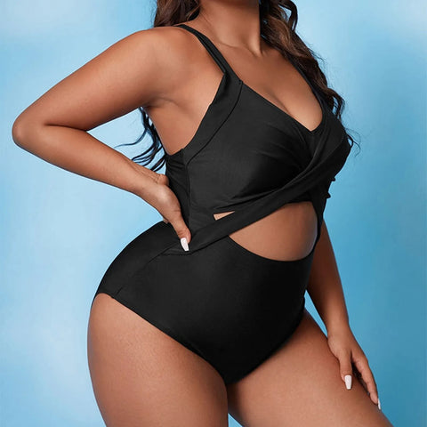 Sexy Solid Color Tight Large Swimwear CODE: KAR2893