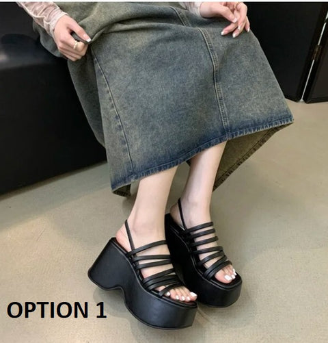 Summer Wedges Chunky Heeled Sandal CODE: KAR2899