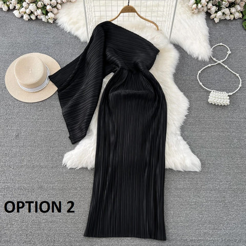 Sexy One-Shoulder Diagonal Collar Dress CODE: KAR2903