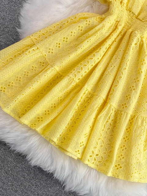 New Ruffle Sleeve A-line Seaside Holiday Beach Dress CODE: KAR2904