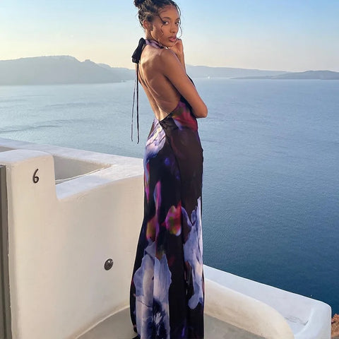 Cowl Neck Backless Long Dress CODE: KAR2905