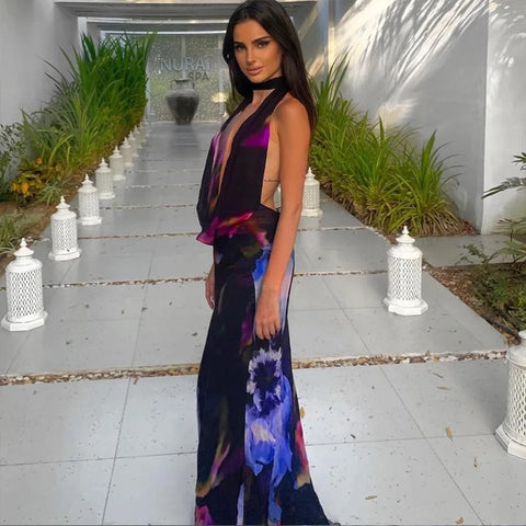 Cowl Neck Backless Long Dress CODE: KAR2905