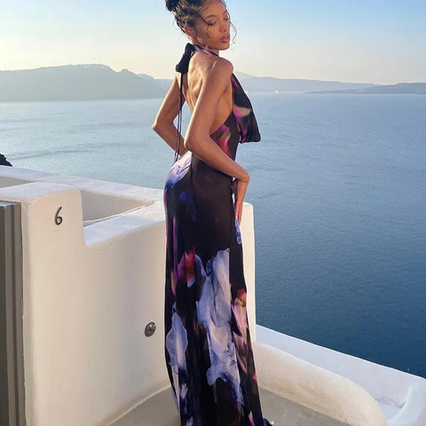 Cowl Neck Backless Long Dress CODE: KAR2905