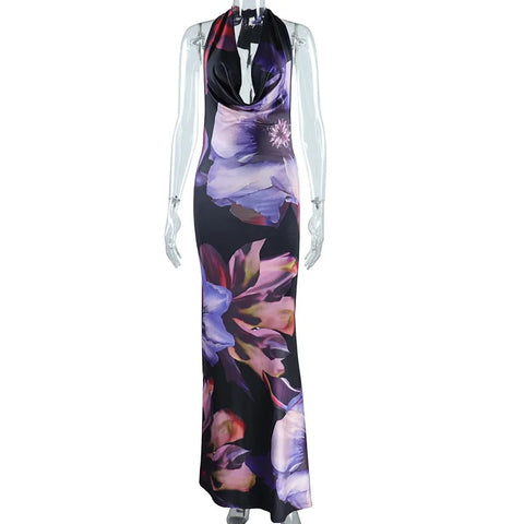 Cowl Neck Backless Long Dress CODE: KAR2905