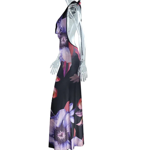 Cowl Neck Backless Long Dress CODE: KAR2905